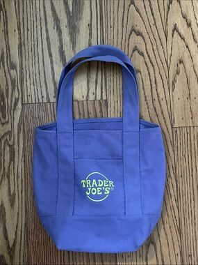 Trader Joe's Purple Canvas Tote Bag
